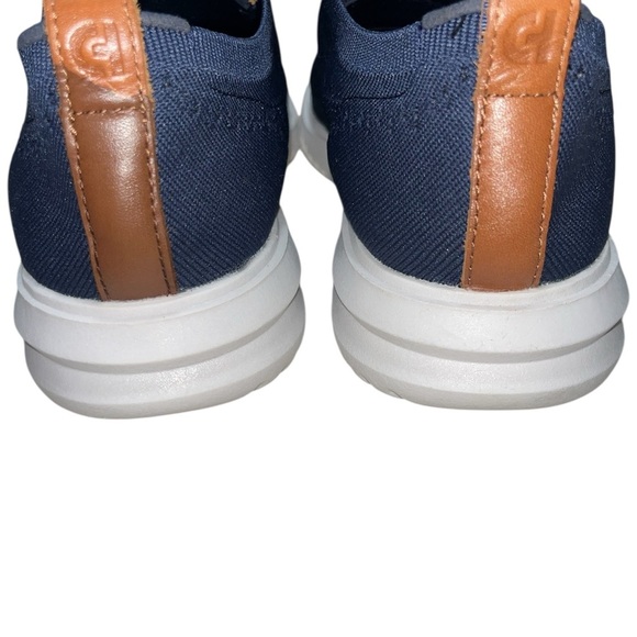 Cole Haan Men's Blue Knit Sneakers with Tan Accents - Picture 4 of 5